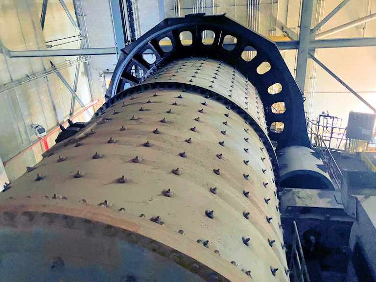 Used Svedala 15' W X 29' L Ball Mill With 3750 Hp Motor)